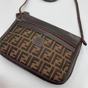 Fendi Brown Monogram Shoulder Bag